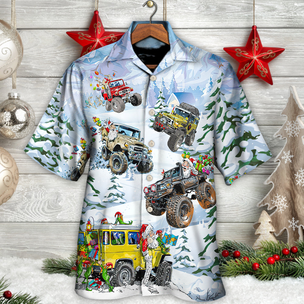 christmas-santa-riding-monster-jeep-hawaiian-shirt