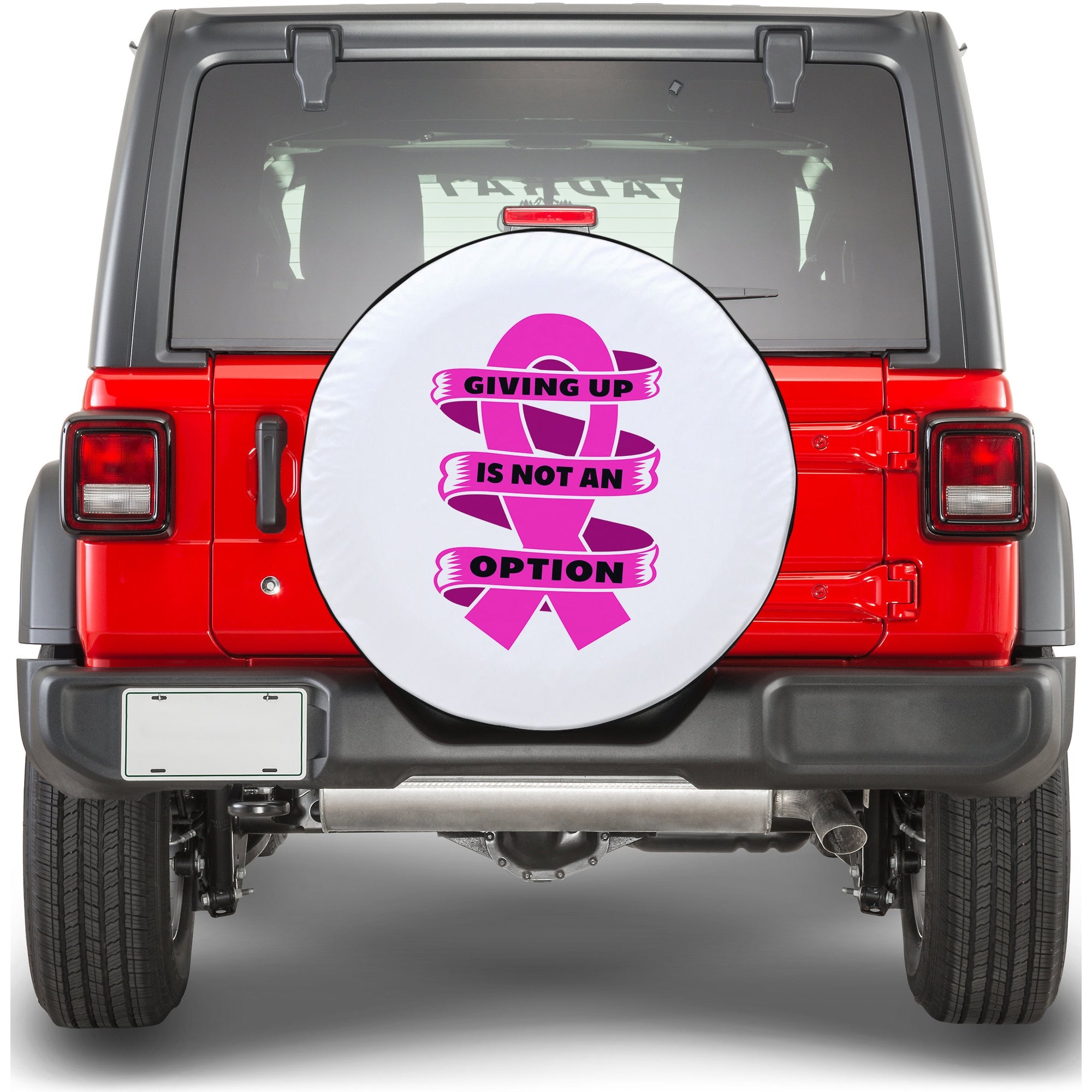 Breast Cancer Giving Up Is Not An Option Spare Tire Cover - LT12