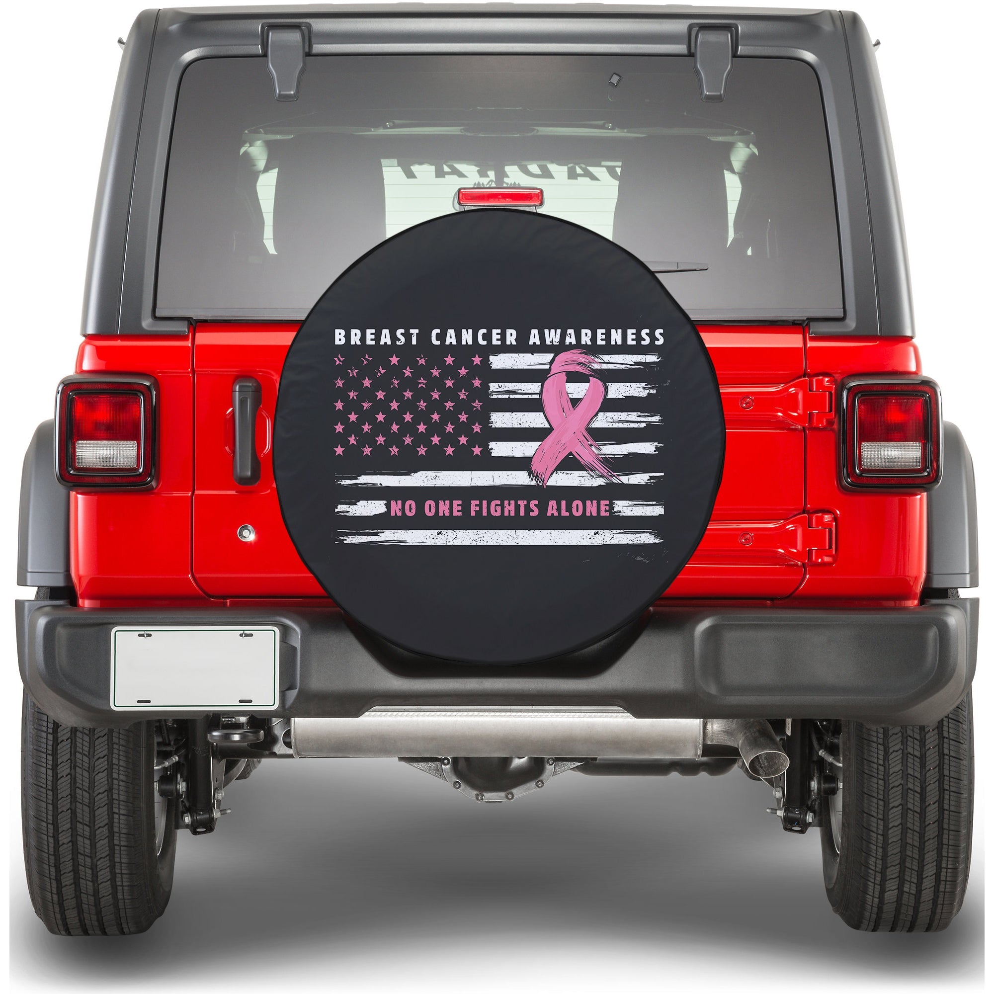 No One Fights Alone Breast Cancer Awareness Month Spare Tire Cover - LT12