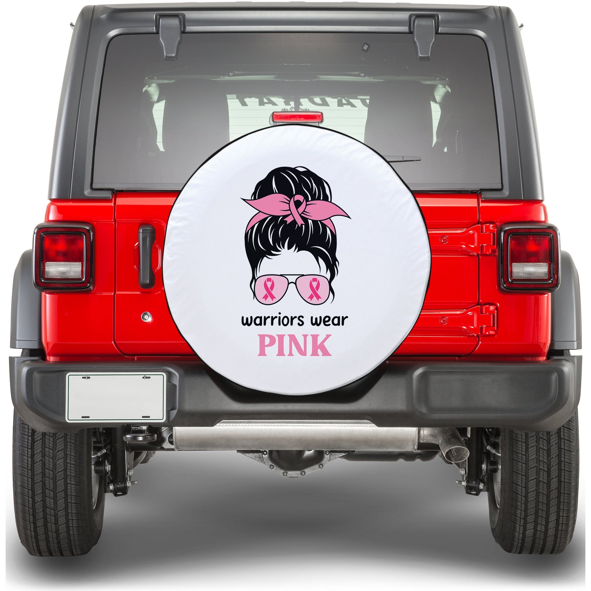 Breast Cancer Awareness Warriors wear pink Spare Tire Cover - LT12