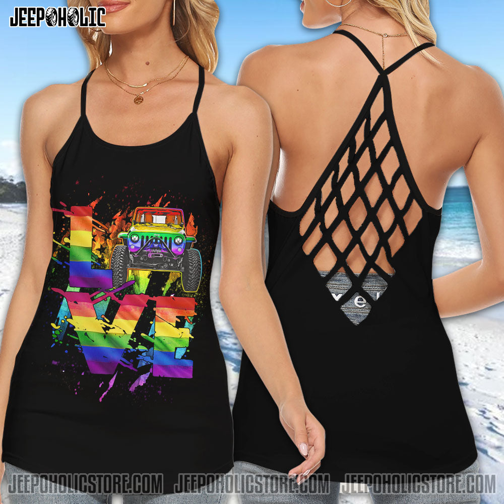 Jeep Love Rainbow Couple All Over Print