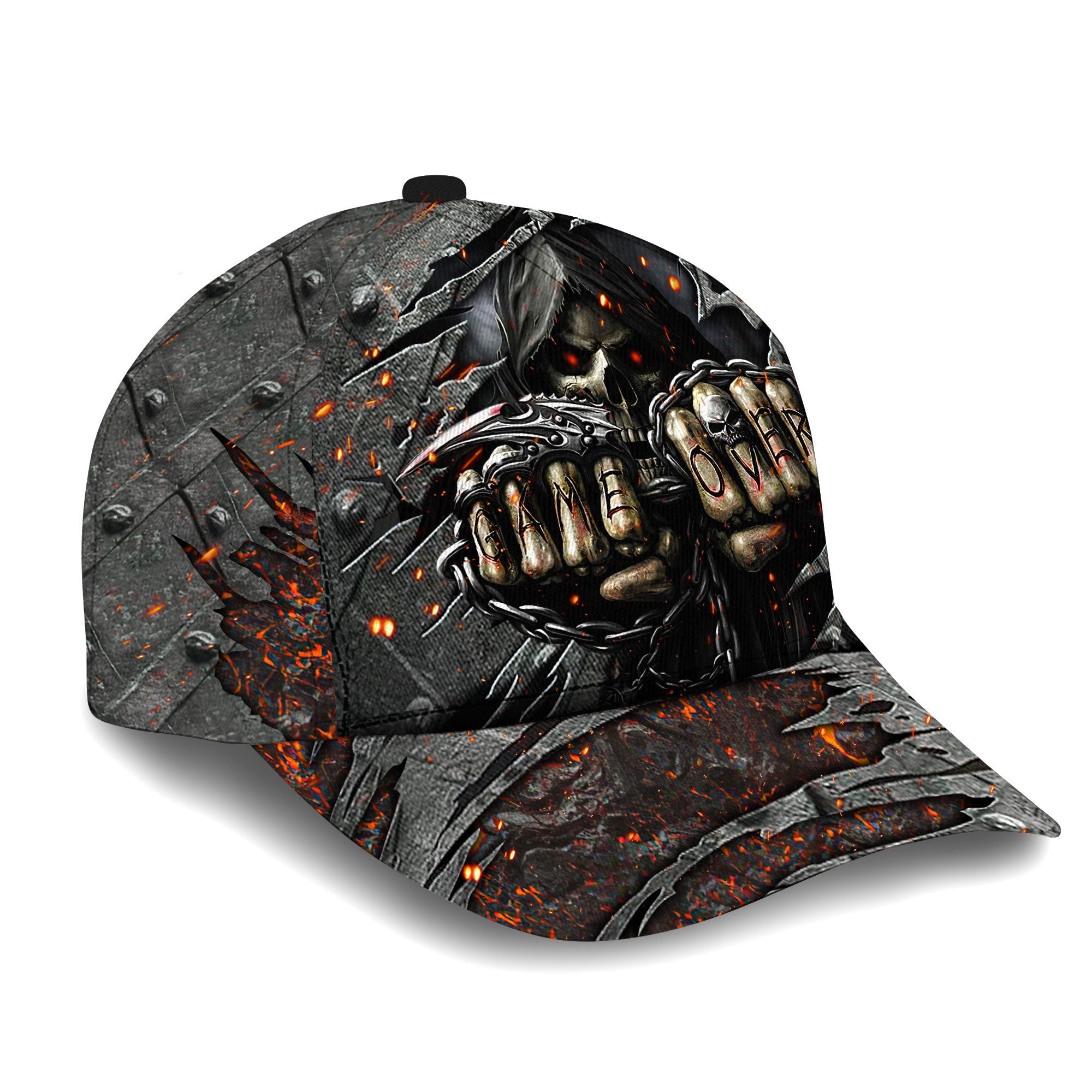 Premium Game Over 3D Cool Hats For Skull Lovers