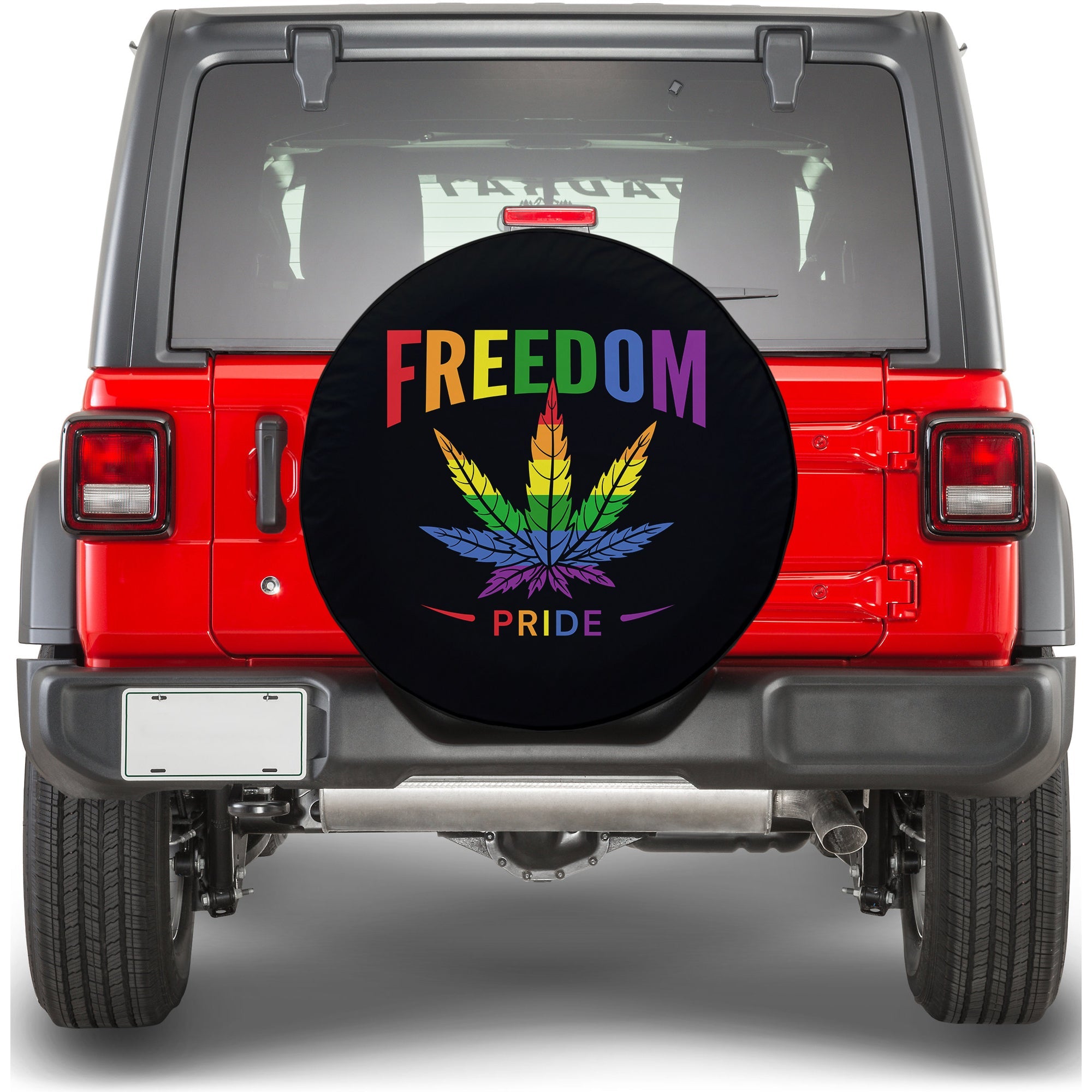 LGBT Freedom Pride Cannabis Spare Tire Cover - LT12