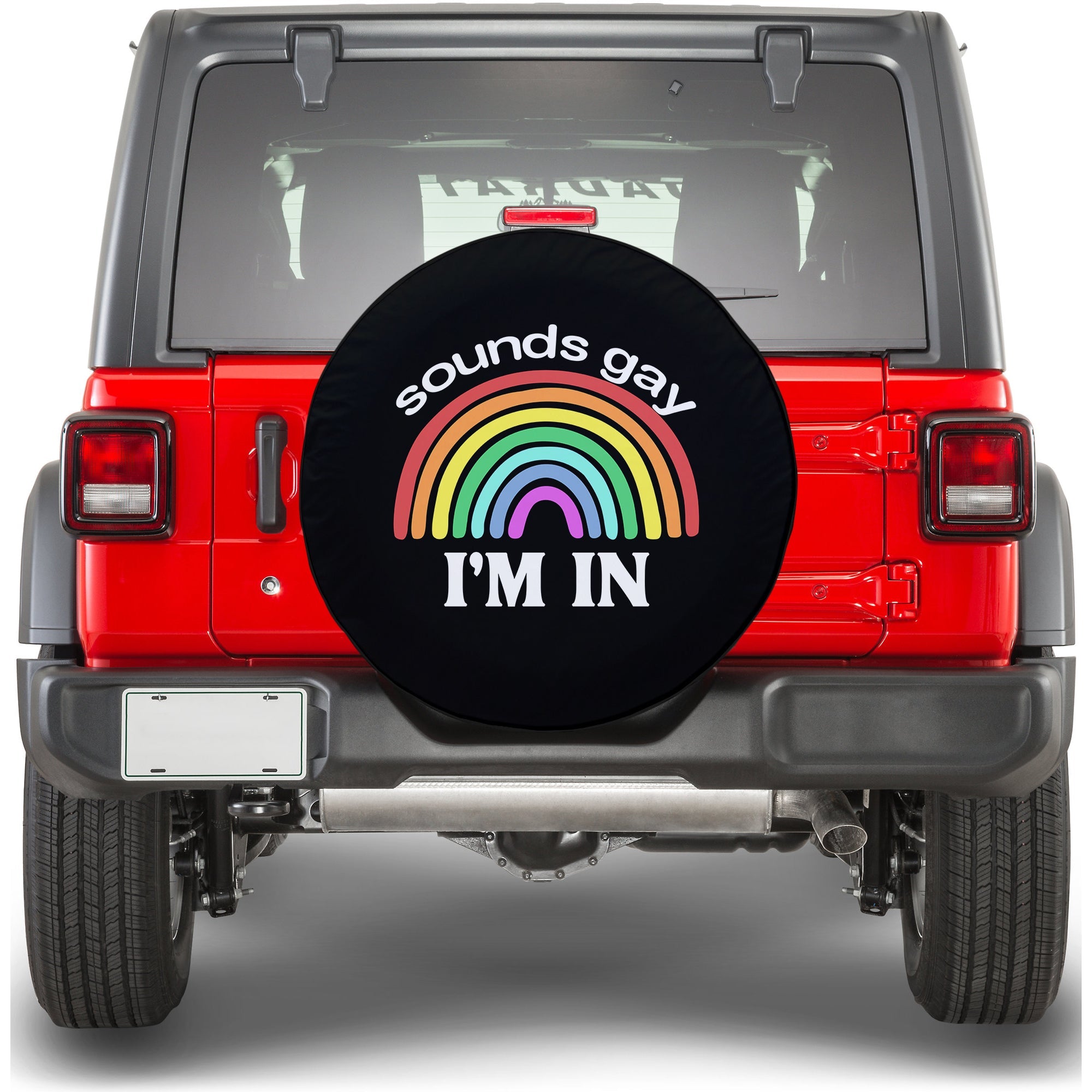 Rainbow Sounds Gay I'm LGBT Gay Pride Spare Tire Cover LT12