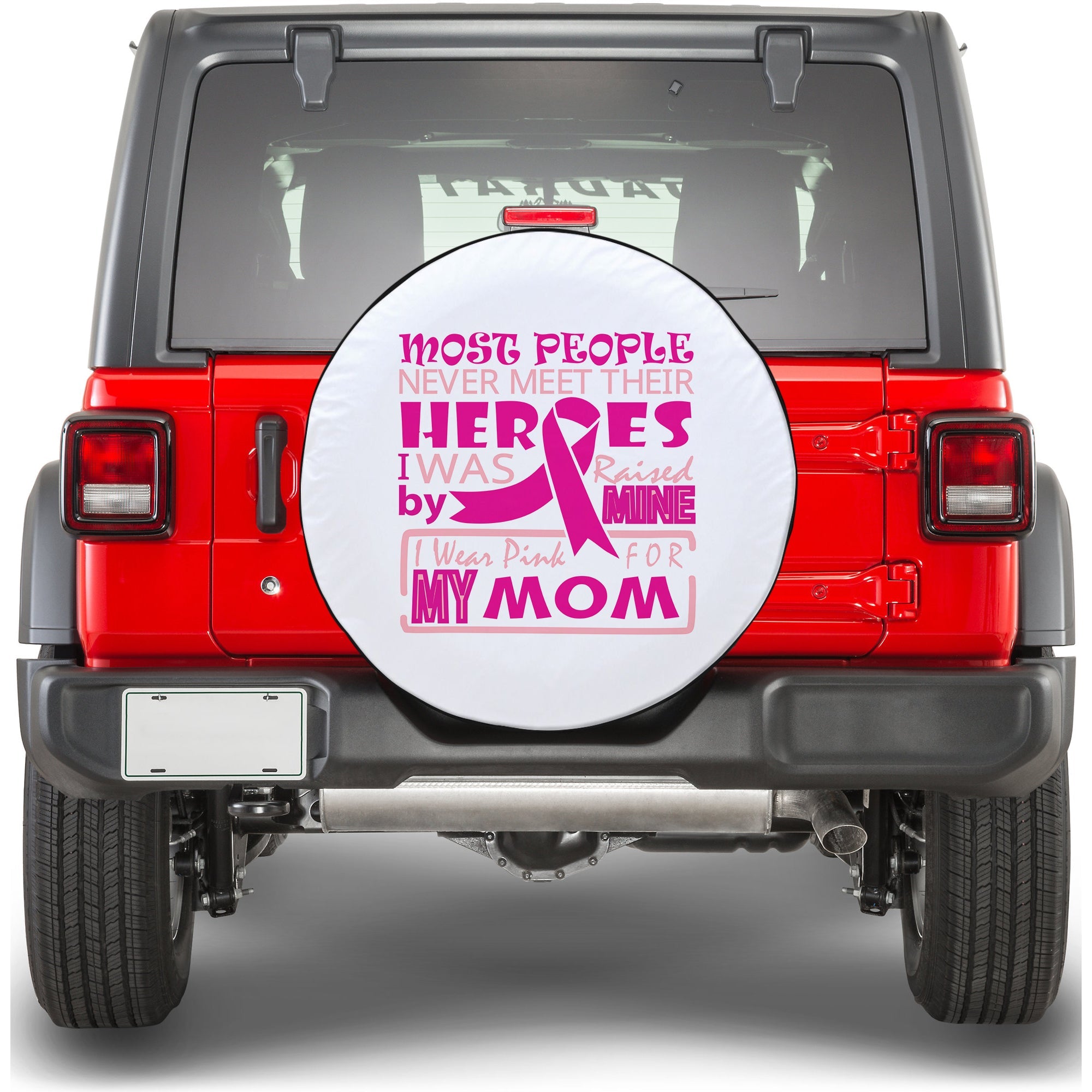 Breast Cancer I Wear Pink For My Mom Spare Tire Cover - LT12