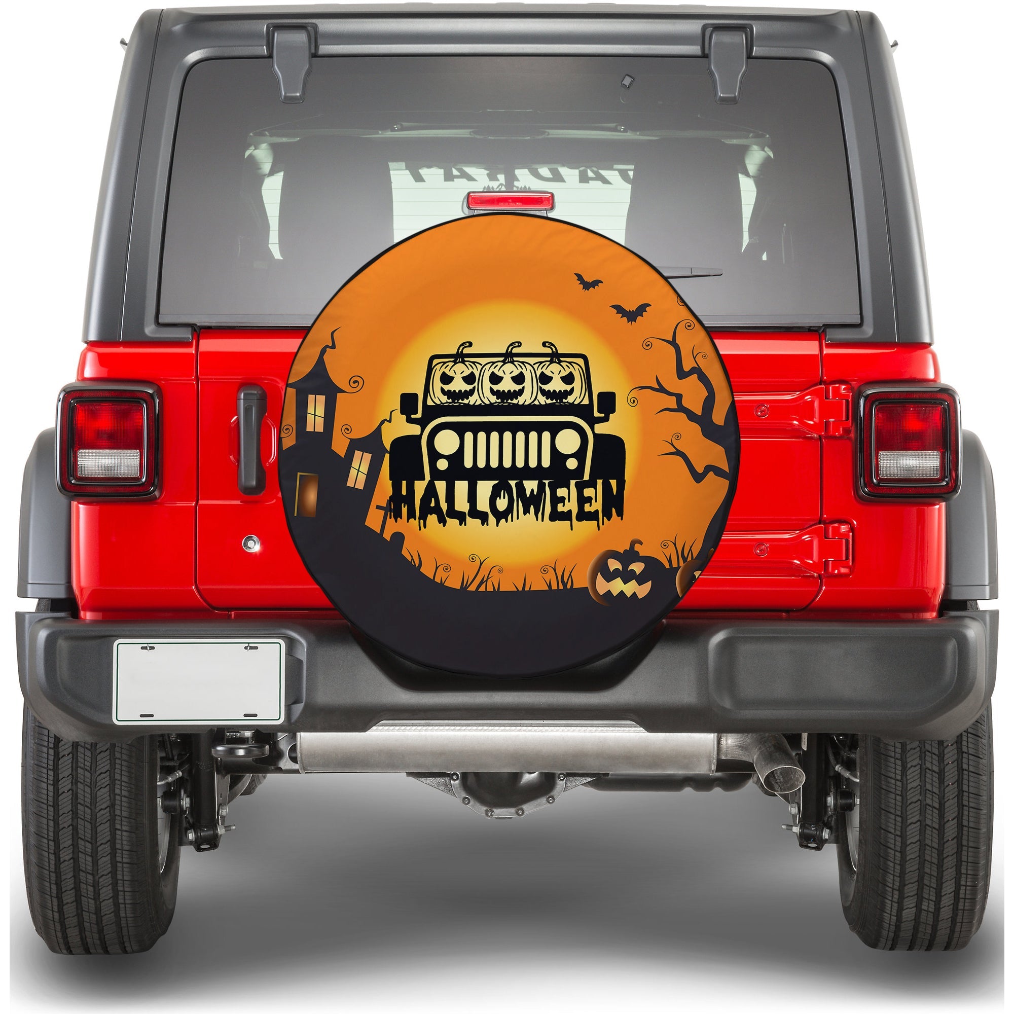 Halloween Jeep Spooky Nighttime Spare Tire Cover - LT12