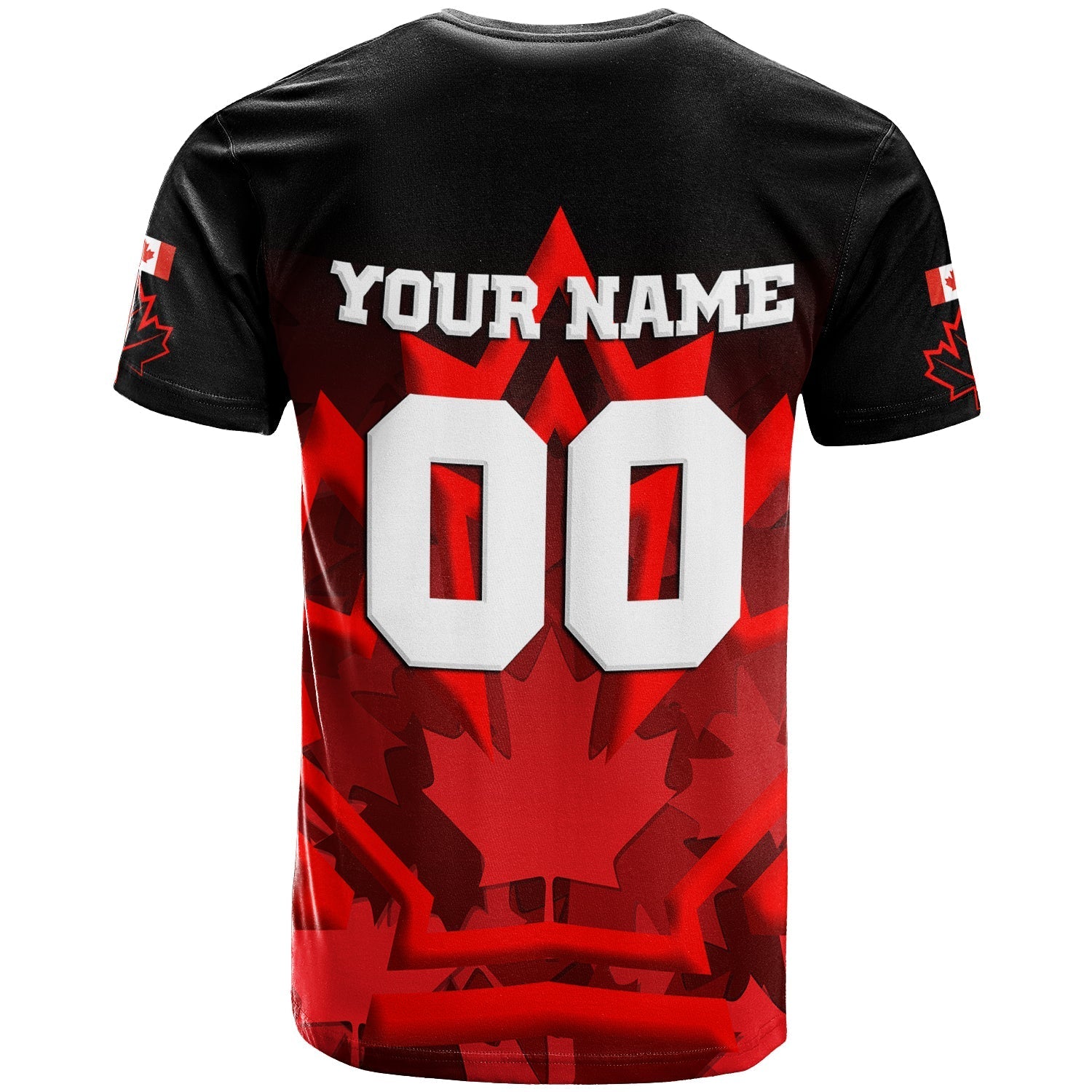 custom-personalised-canada-hockey-with-maple-leaf-t-shirt