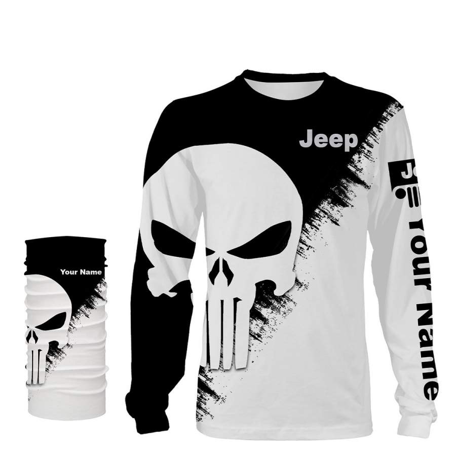 custom-jeep-shirts-pns-skull-black-and-white-colors-for-men-women-and-kids