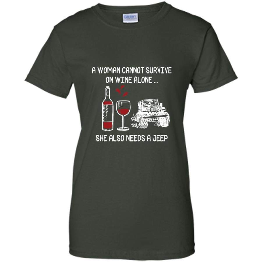 a-woman-cannot-survive-on-wine-alone-she-also-needs-a-jeep-gildan-women-shirt