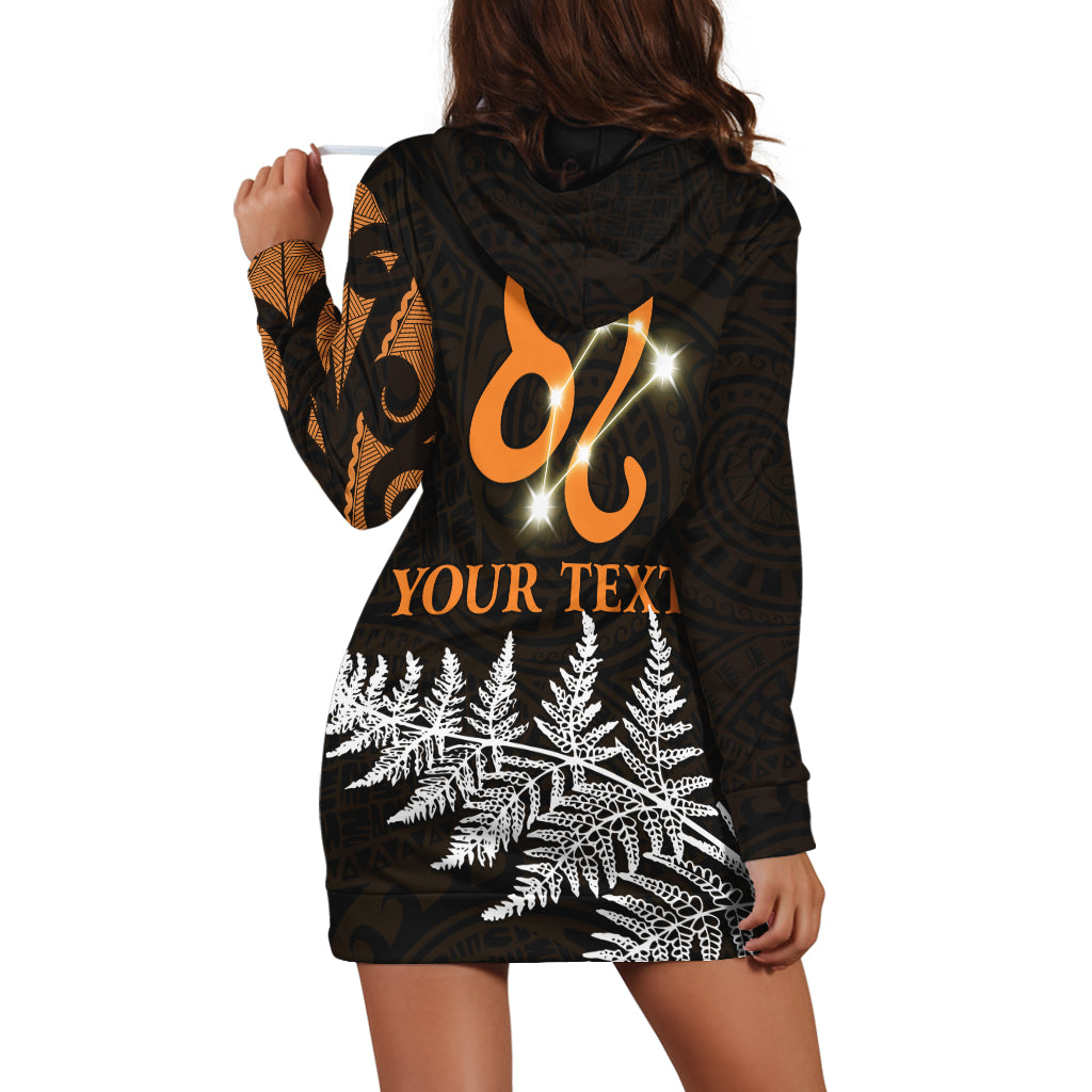 custom-personalised-leo-zodiac-style-maori-hoodie-dress-orange-lion-lt13