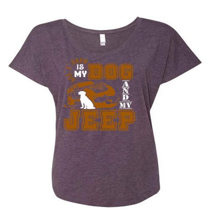 all-i-need-is-my-dog-and-my-jeep-t-shirt-being-a-driver-t-shirt-cool-shirt-ladies-triblend-dolman-sleeve