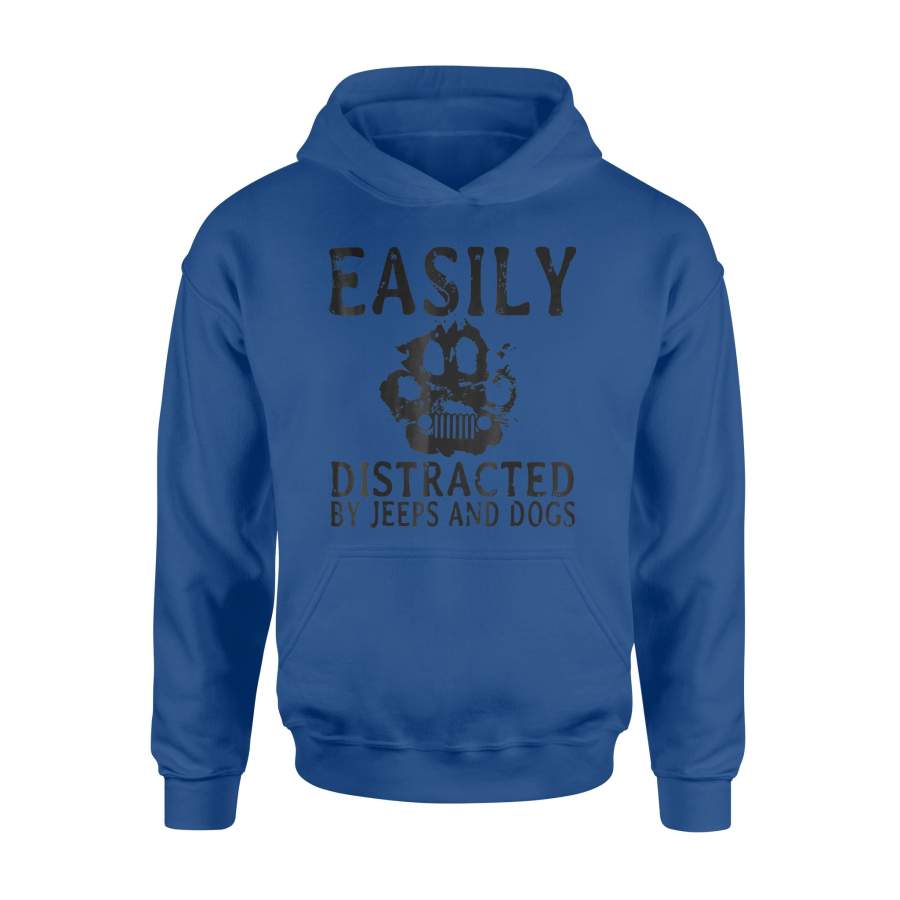 easily-distracted-by-jeeps-and-dogs-flower-funny-gift-hoodie