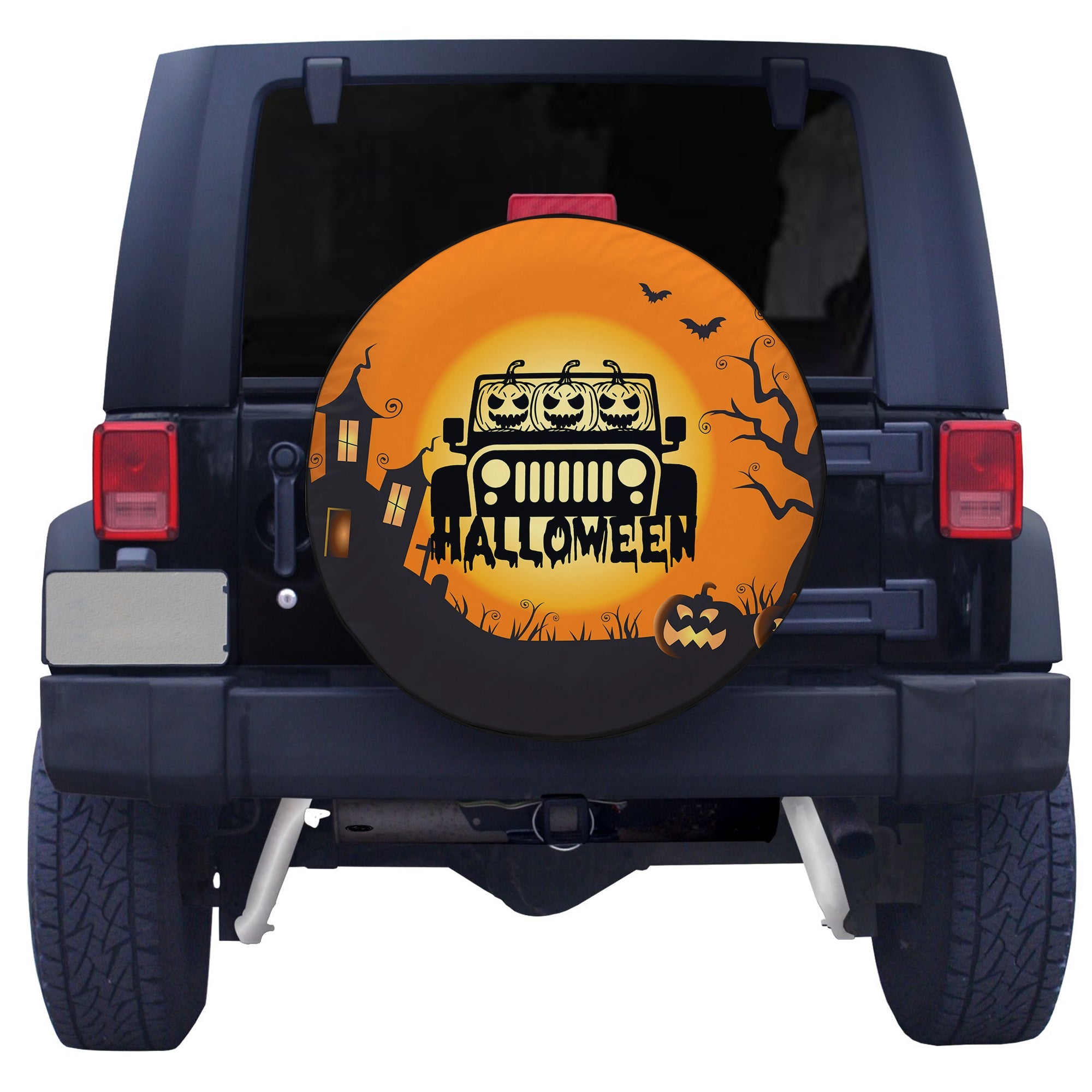 Halloween Jeep Spooky Nighttime Spare Tire Cover - LT12