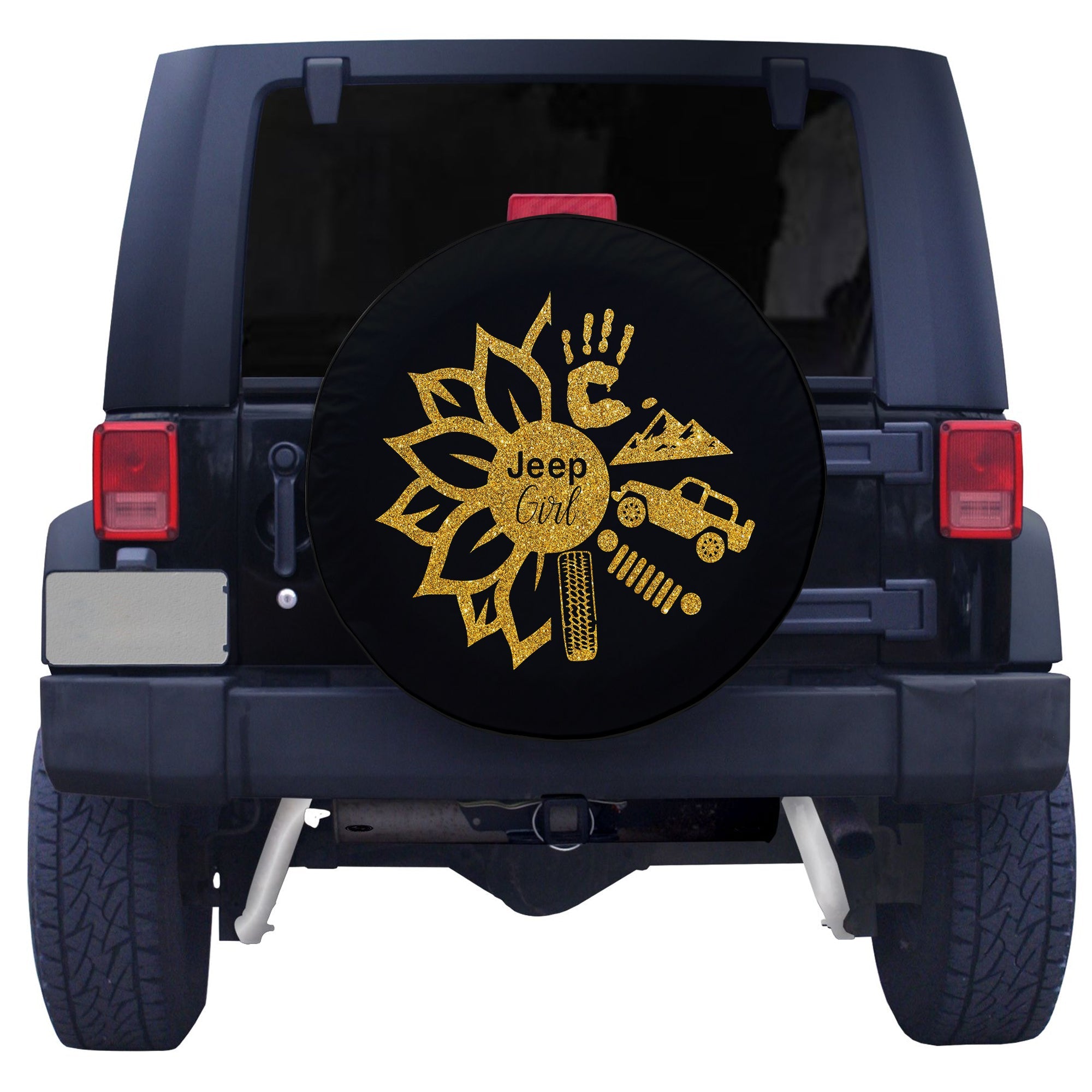 Jeep Girl Sunflower Spare Tire Cover - LT12