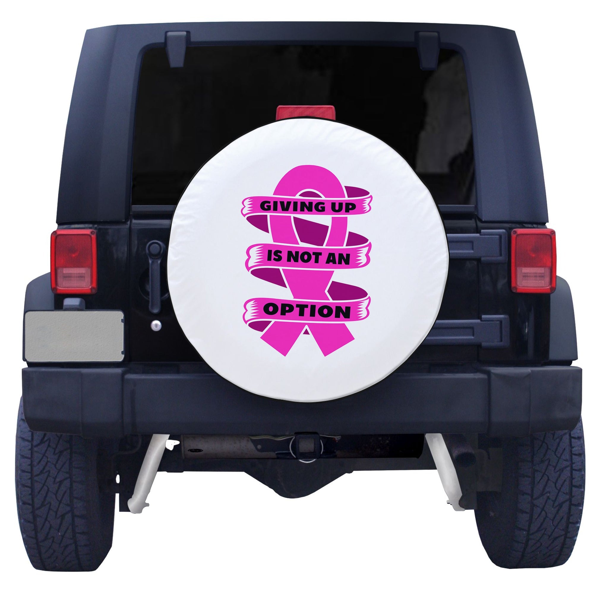 Breast Cancer Giving Up Is Not An Option Spare Tire Cover - LT12