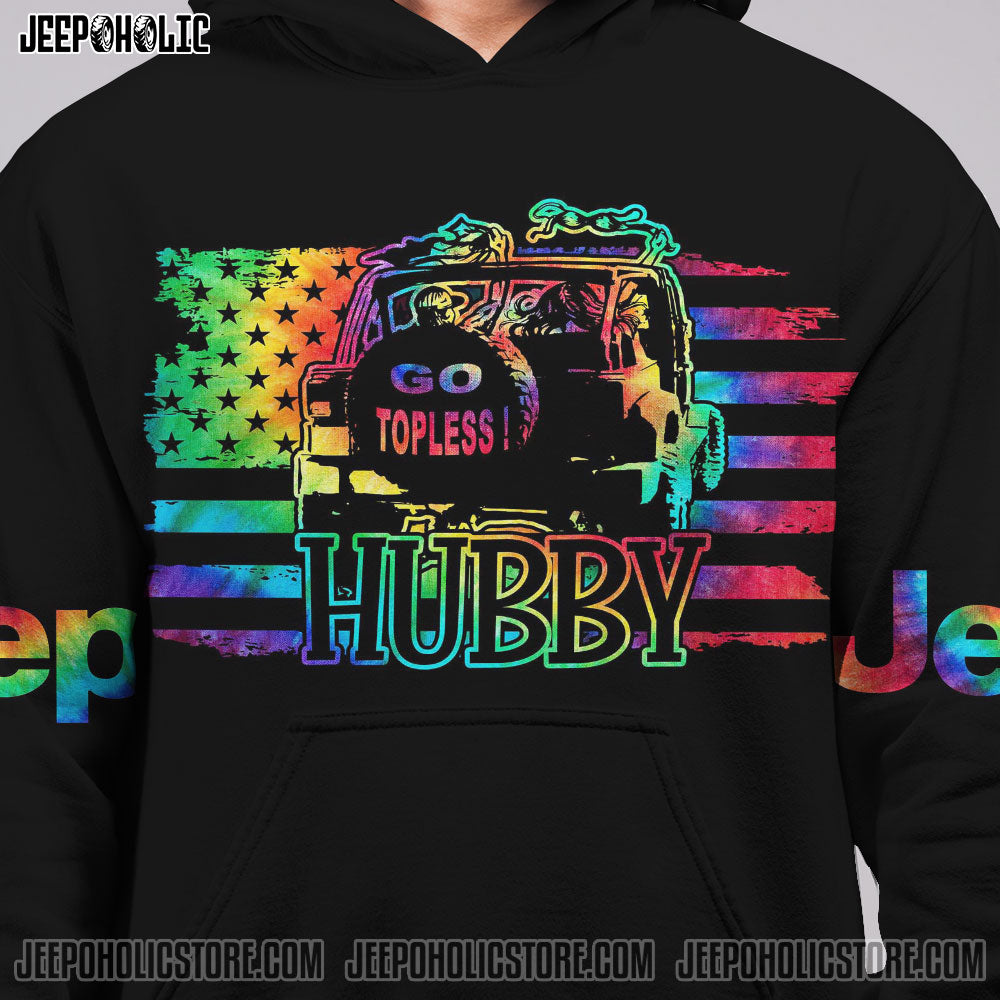 Hubby Wifey Go Topless Jeep Couple All Over Print