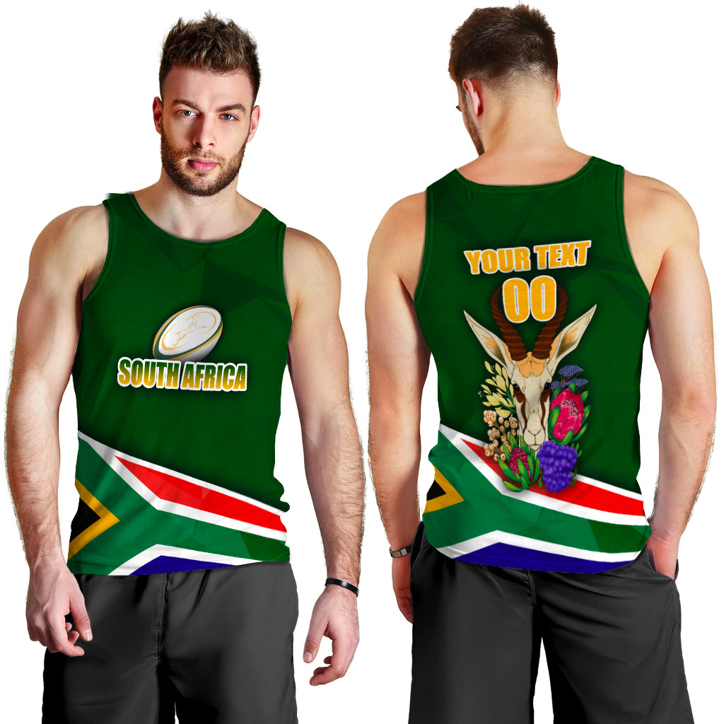 (Custom Personalised)South Africa Springboks Print Men Tank Top - LT2