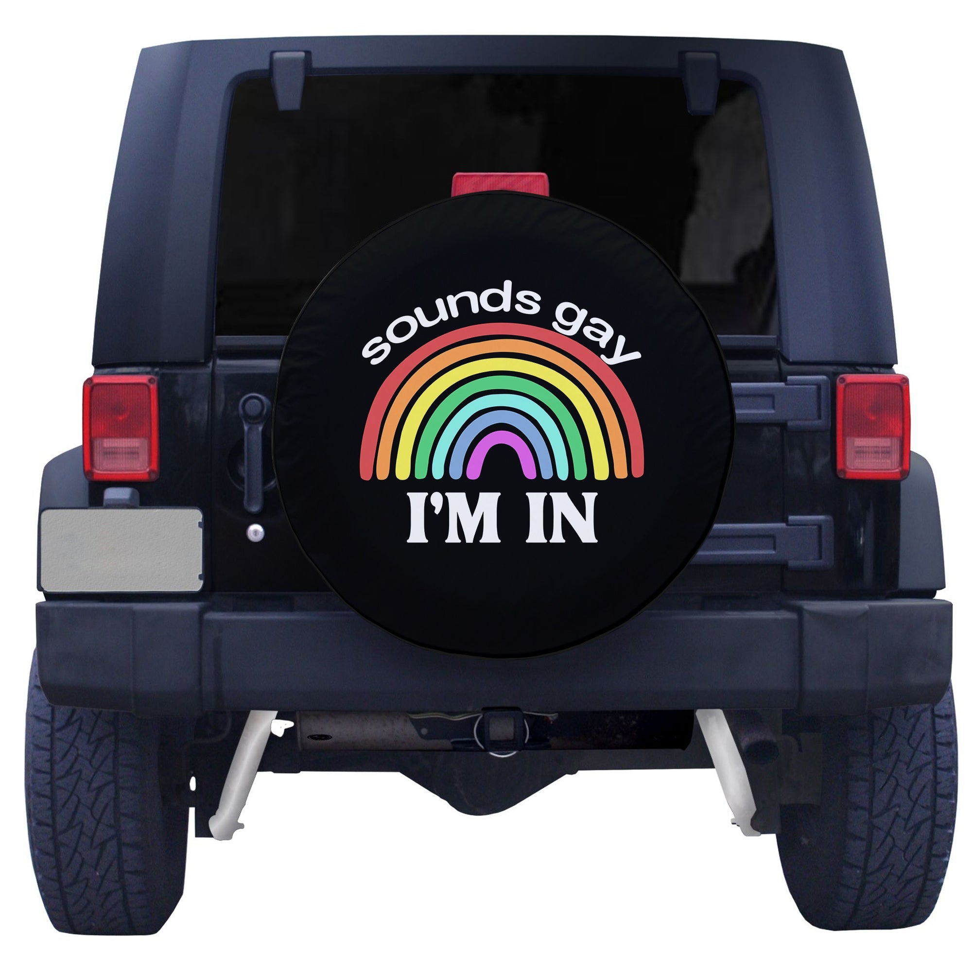 Rainbow Sounds Gay I'm LGBT Gay Pride Spare Tire Cover LT12