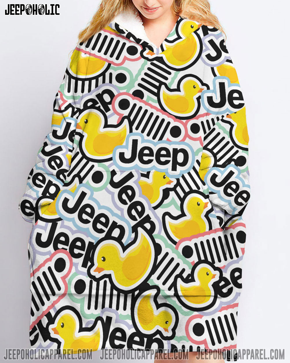 Jeep Duck Sherpa Blanket Hoodie