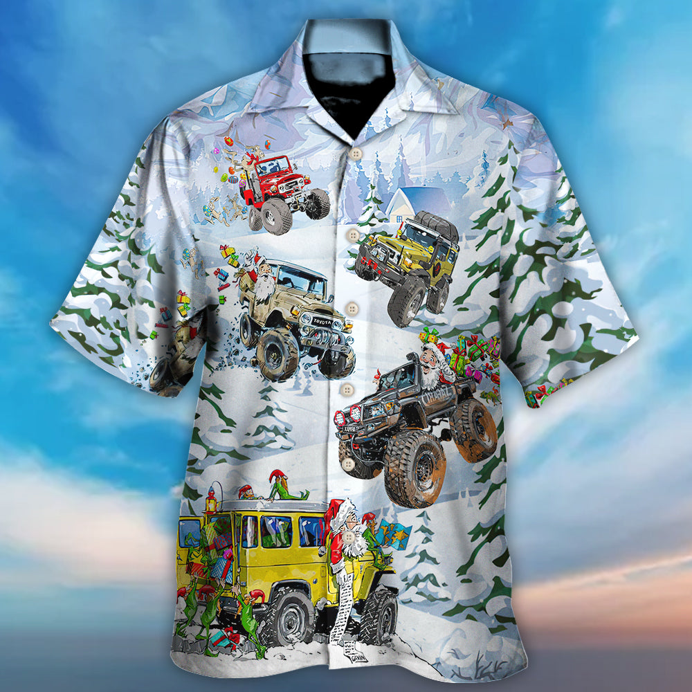 christmas-santa-riding-monster-jeep-hawaiian-shirt