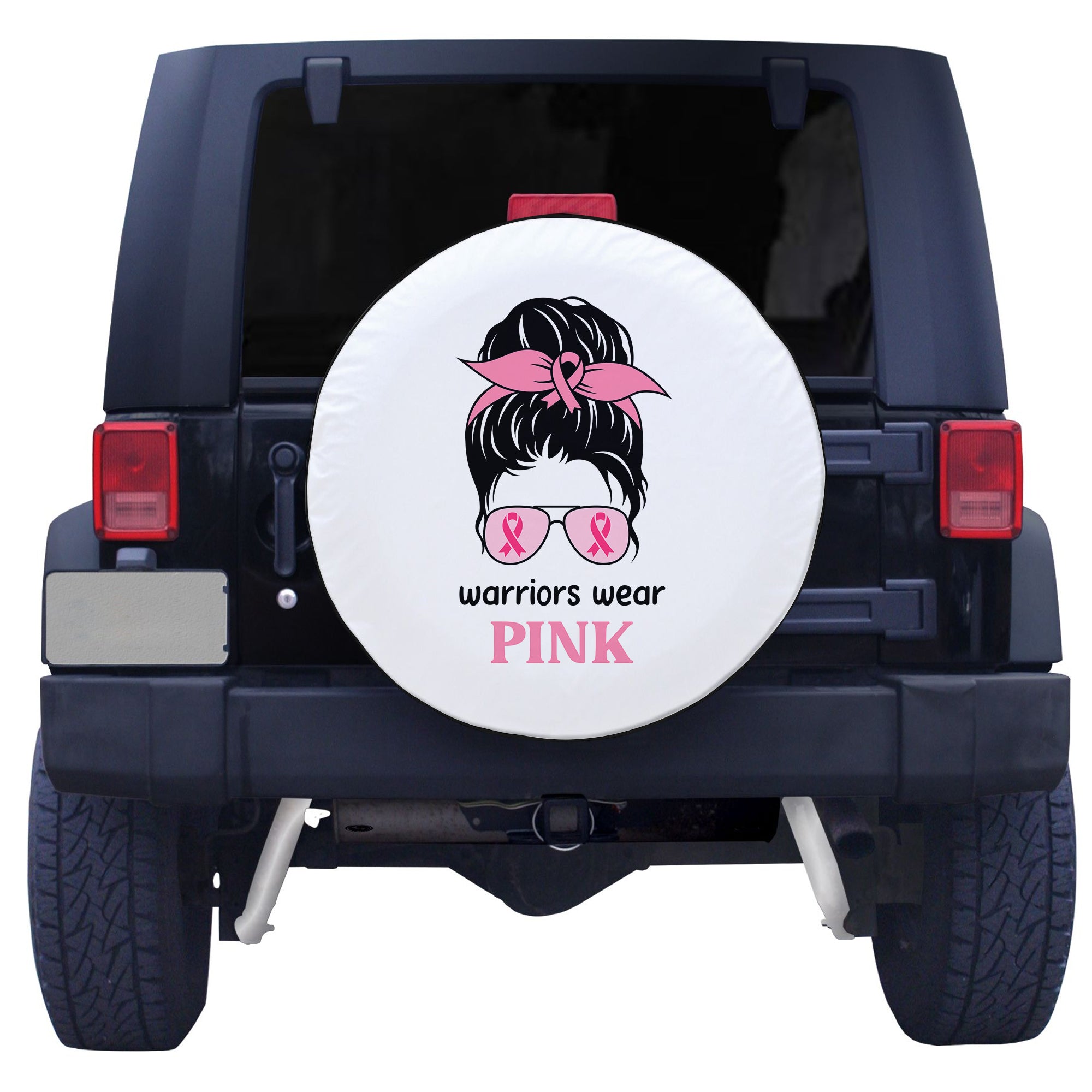 Breast Cancer Awareness Warriors wear pink Spare Tire Cover - LT12