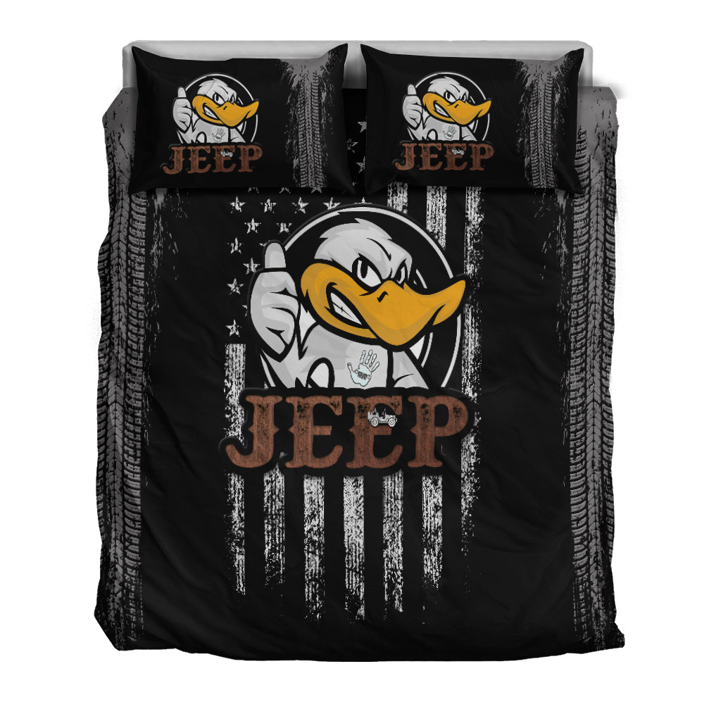 Duck duck Jeeps Unique Flag Bedding Set - LT12