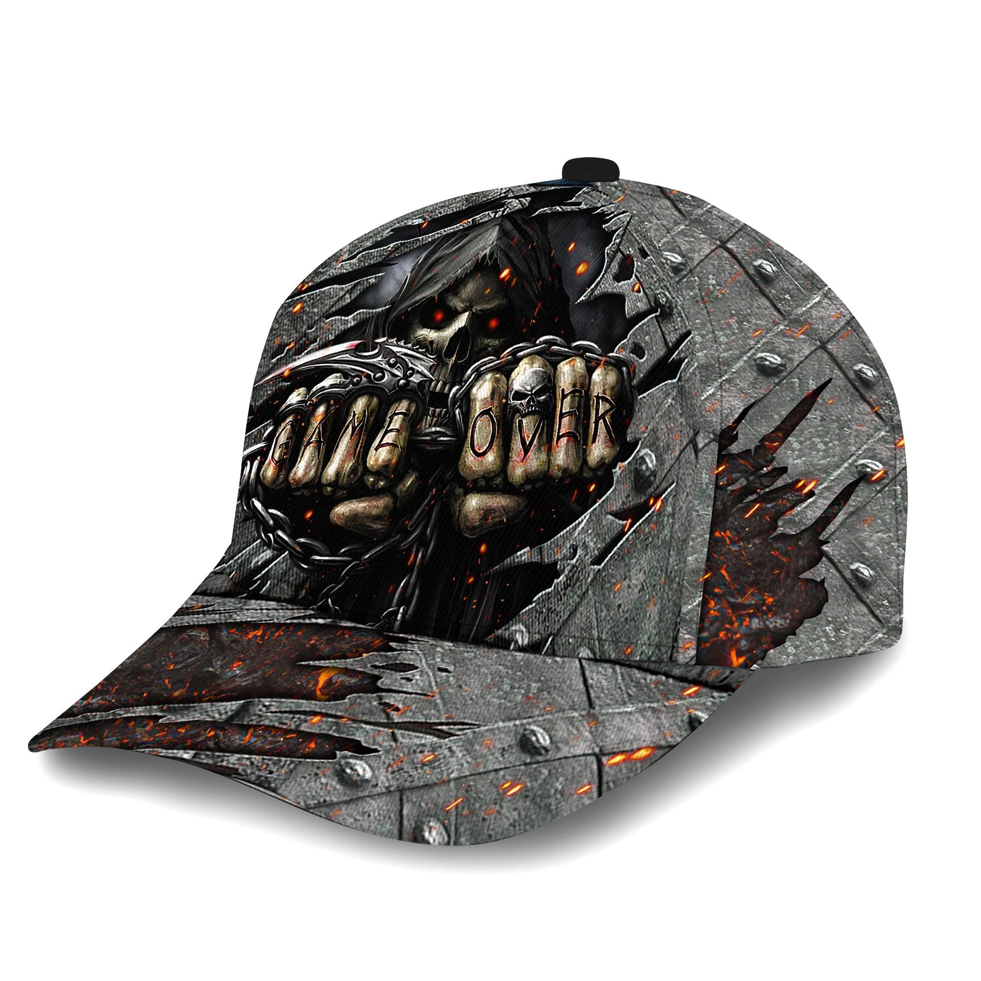 Premium Game Over 3D Cool Hats For Skull Lovers