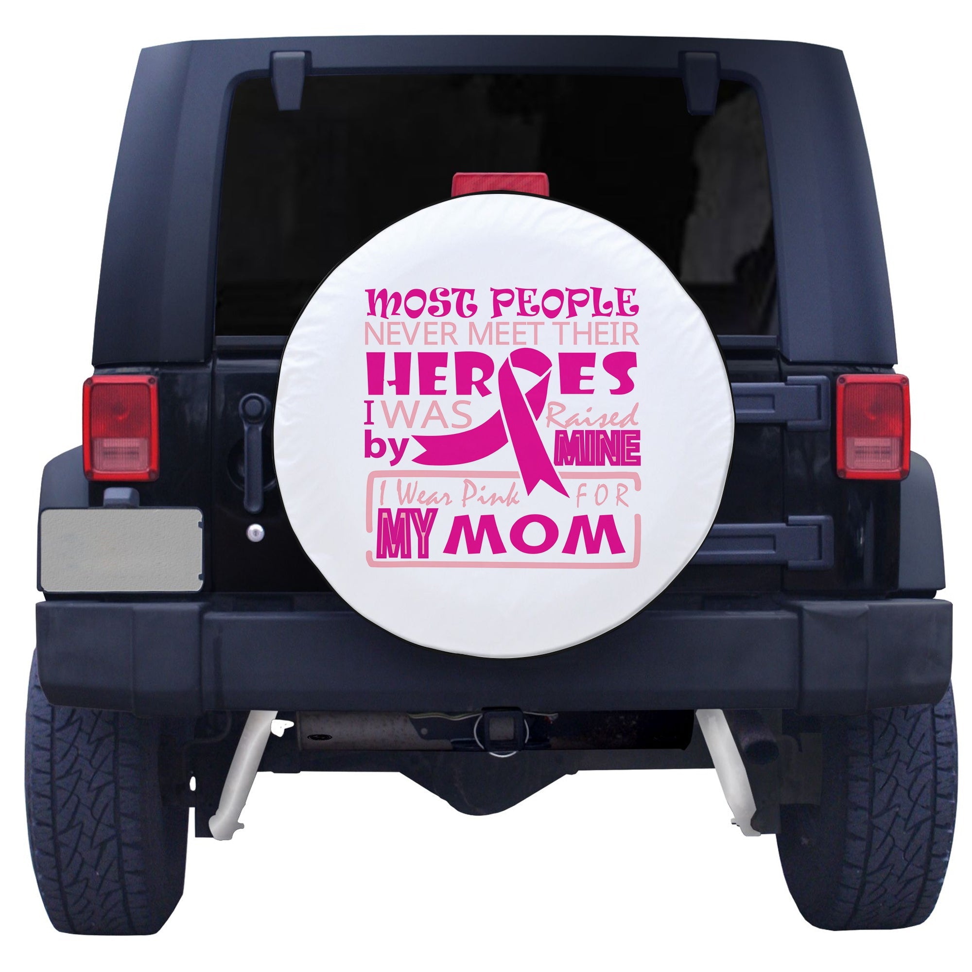 Breast Cancer I Wear Pink For My Mom Spare Tire Cover - LT12