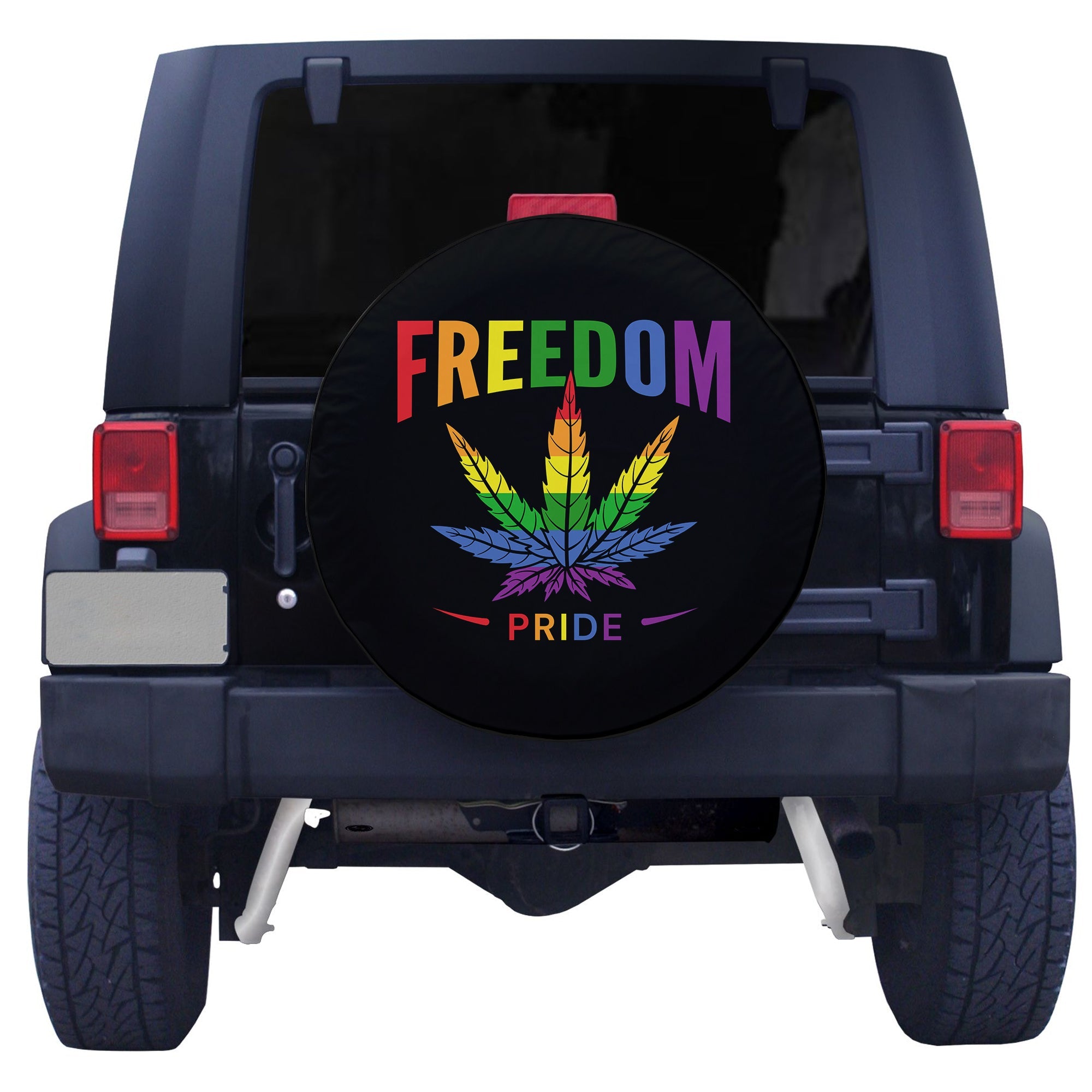 LGBT Freedom Pride Cannabis Spare Tire Cover - LT12