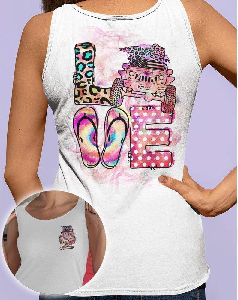 Love Jeep Pink White Hoodie – Tank Top – Legging 3D