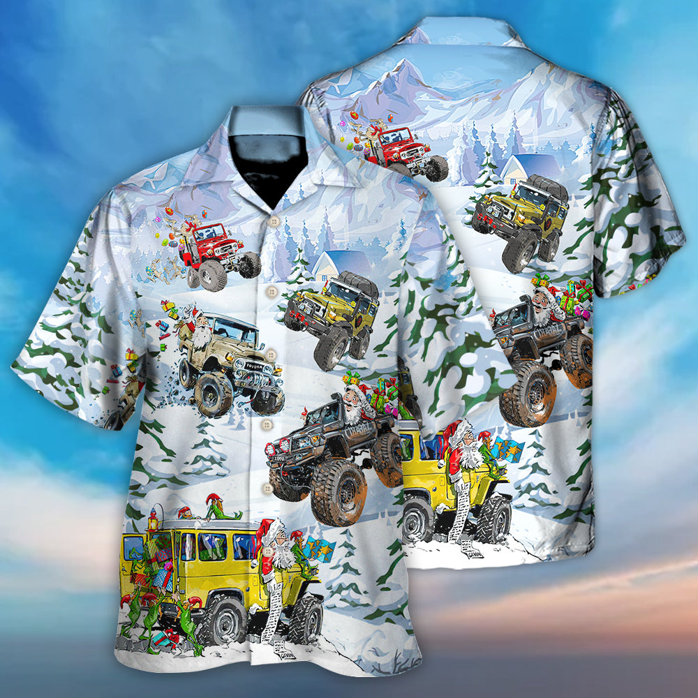 christmas-santa-riding-monster-jeep-hawaiian-shirt