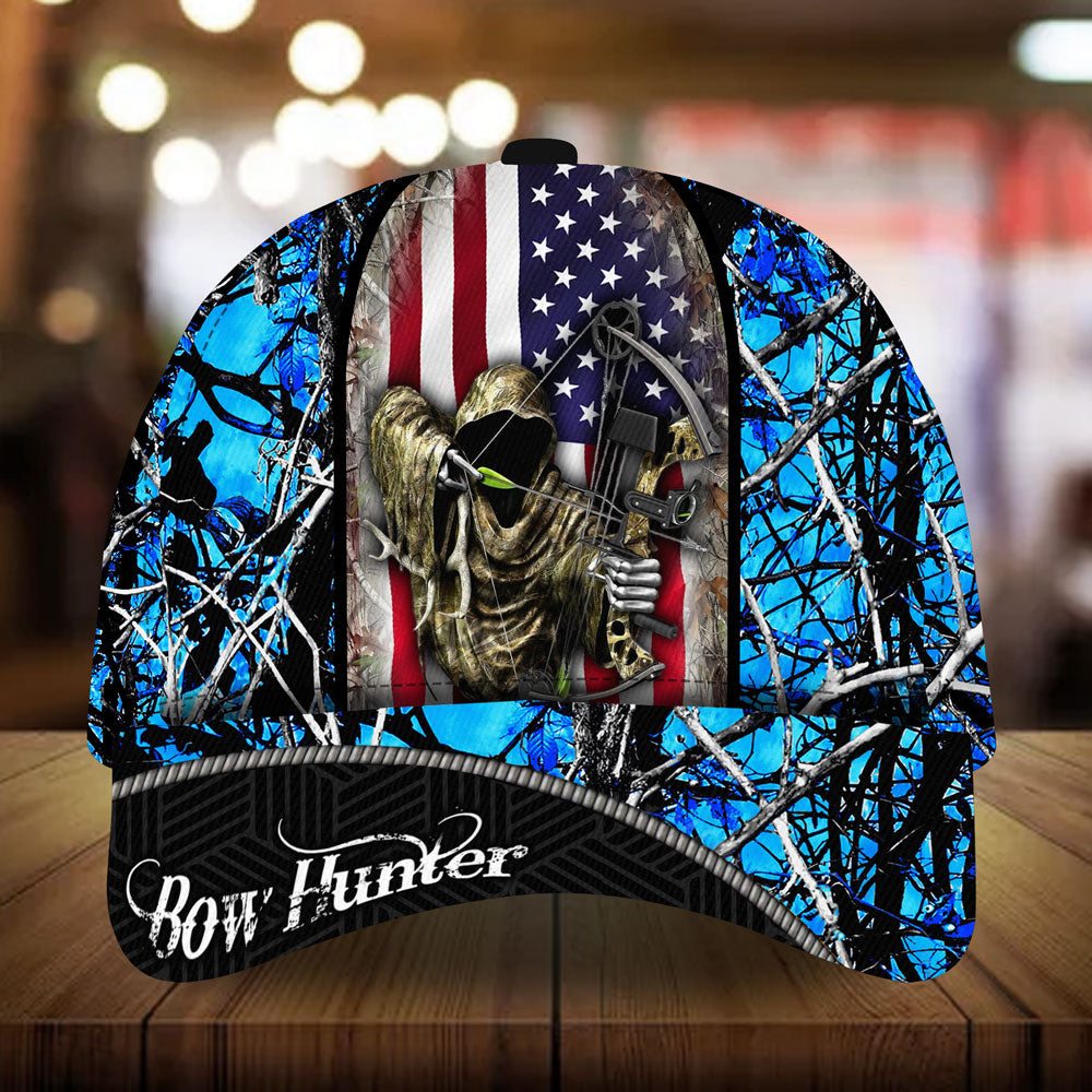 american-flag-bow-hunter-hunting-hats-multicolored-high-quailty-3d-printed