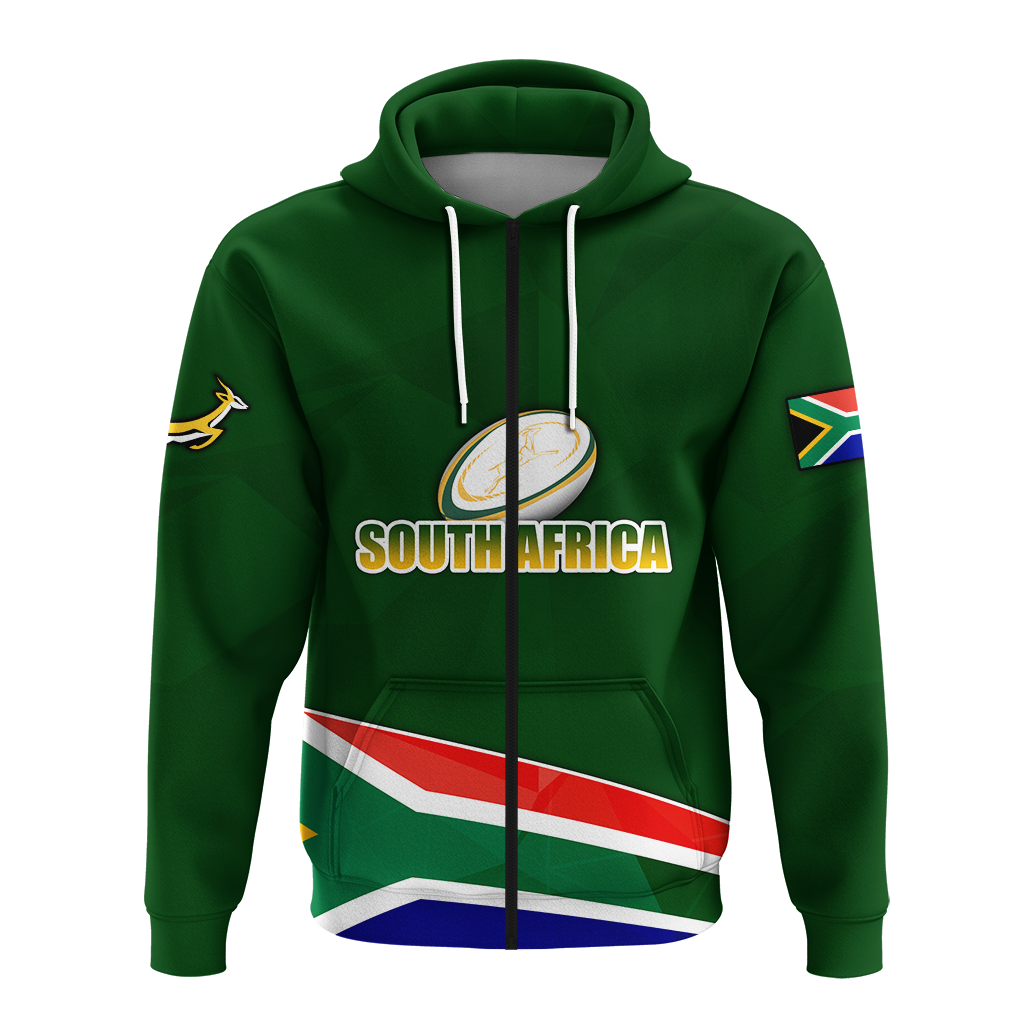 (Custom Personalised)South Africa Springboks Print Hoodie - LT2