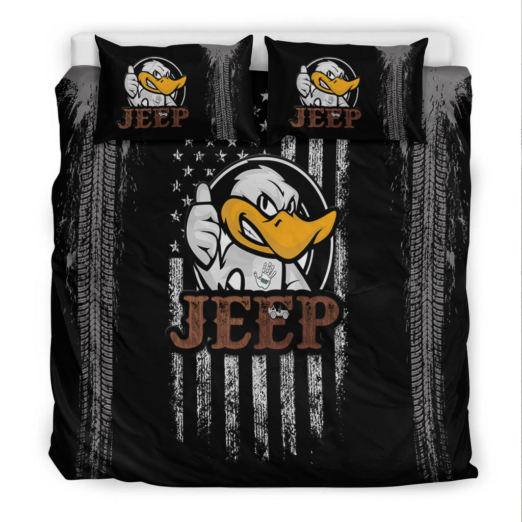 Duck duck Jeeps Unique Flag Bedding Set - LT12