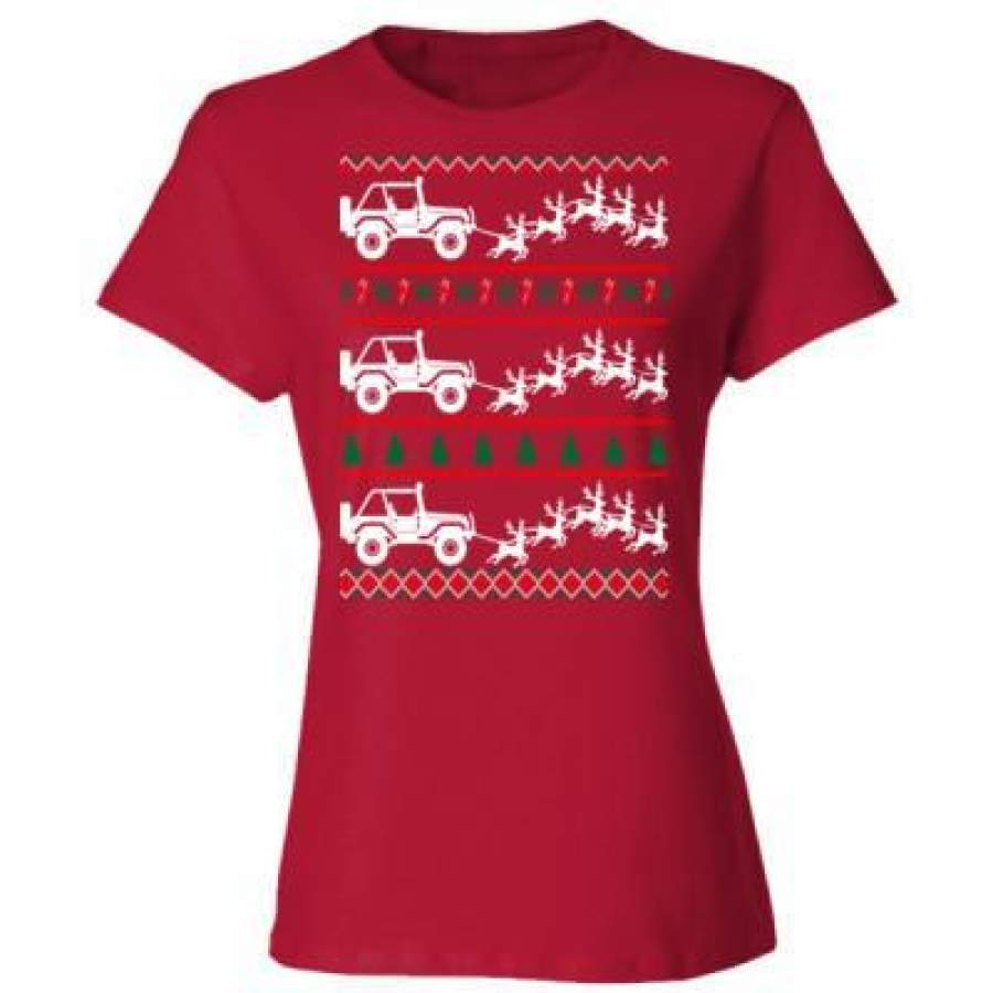 agr-jeep-ugly-christmas-sweater-ladies-cotton-t-shirt