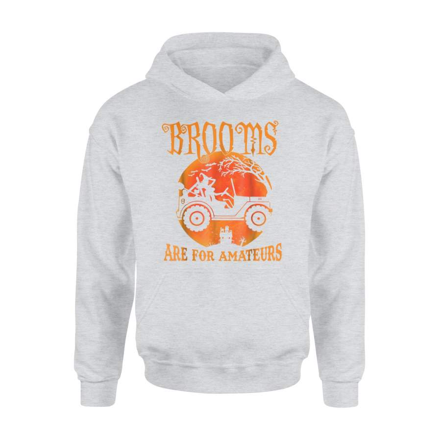 brooms-are-for-amateurs-funny-halloween-jeep-halloween-hoodie