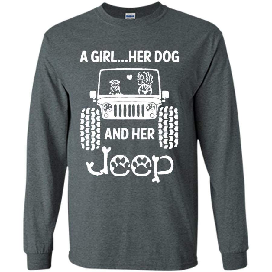 a-girl-her-dog-and-her-jeep-b-gildan-long-sleeve-shirt