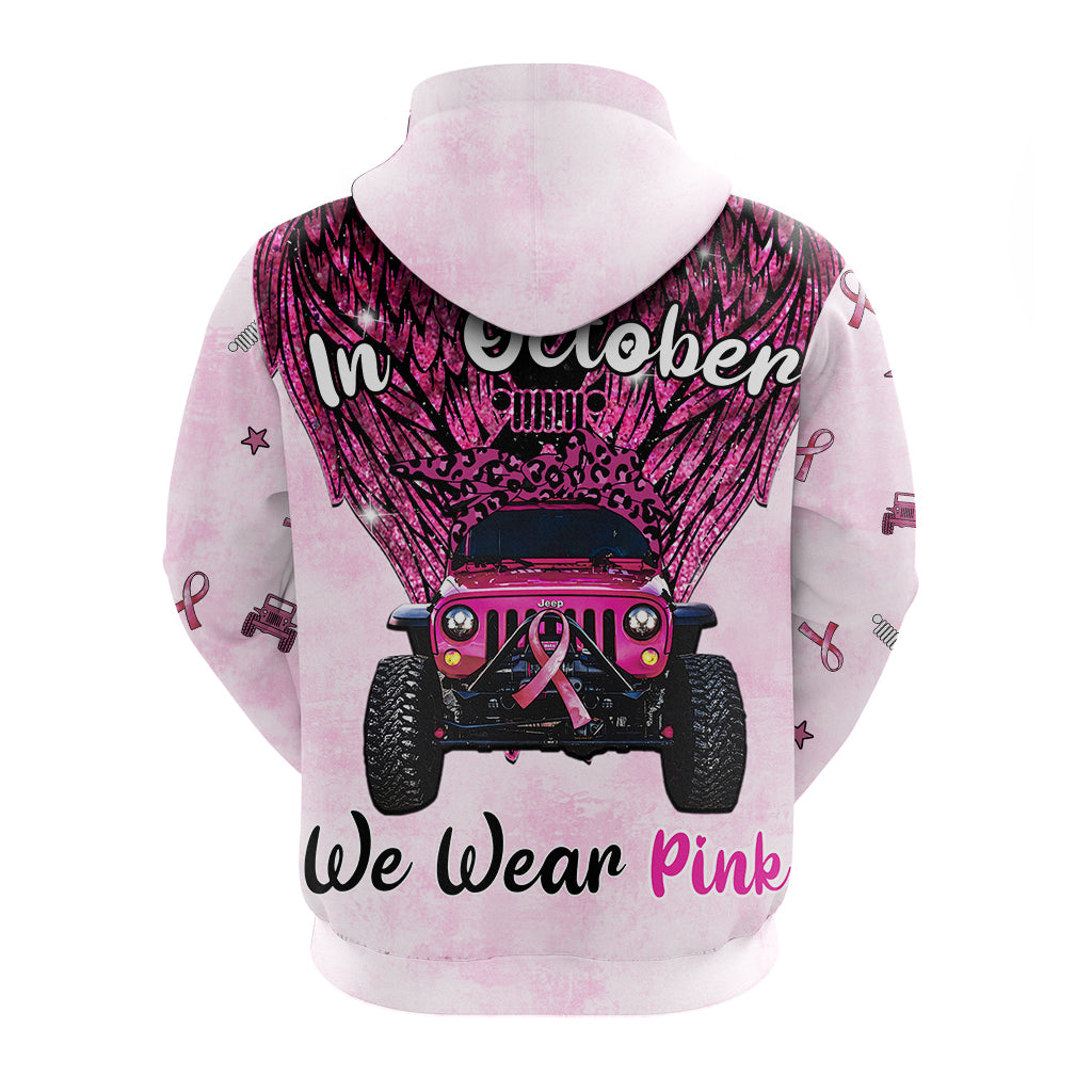 Jeep Heartbeat Breast Cancer Hoodie Save The Headlights Pink LT4