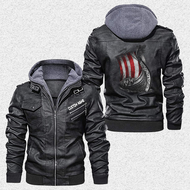 custom-personalised-viking-leather-jacket-viking-drakkars