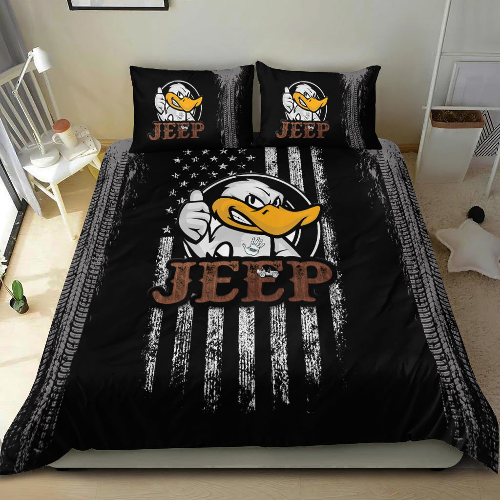 Duck duck Jeeps Unique Flag Bedding Set - LT12