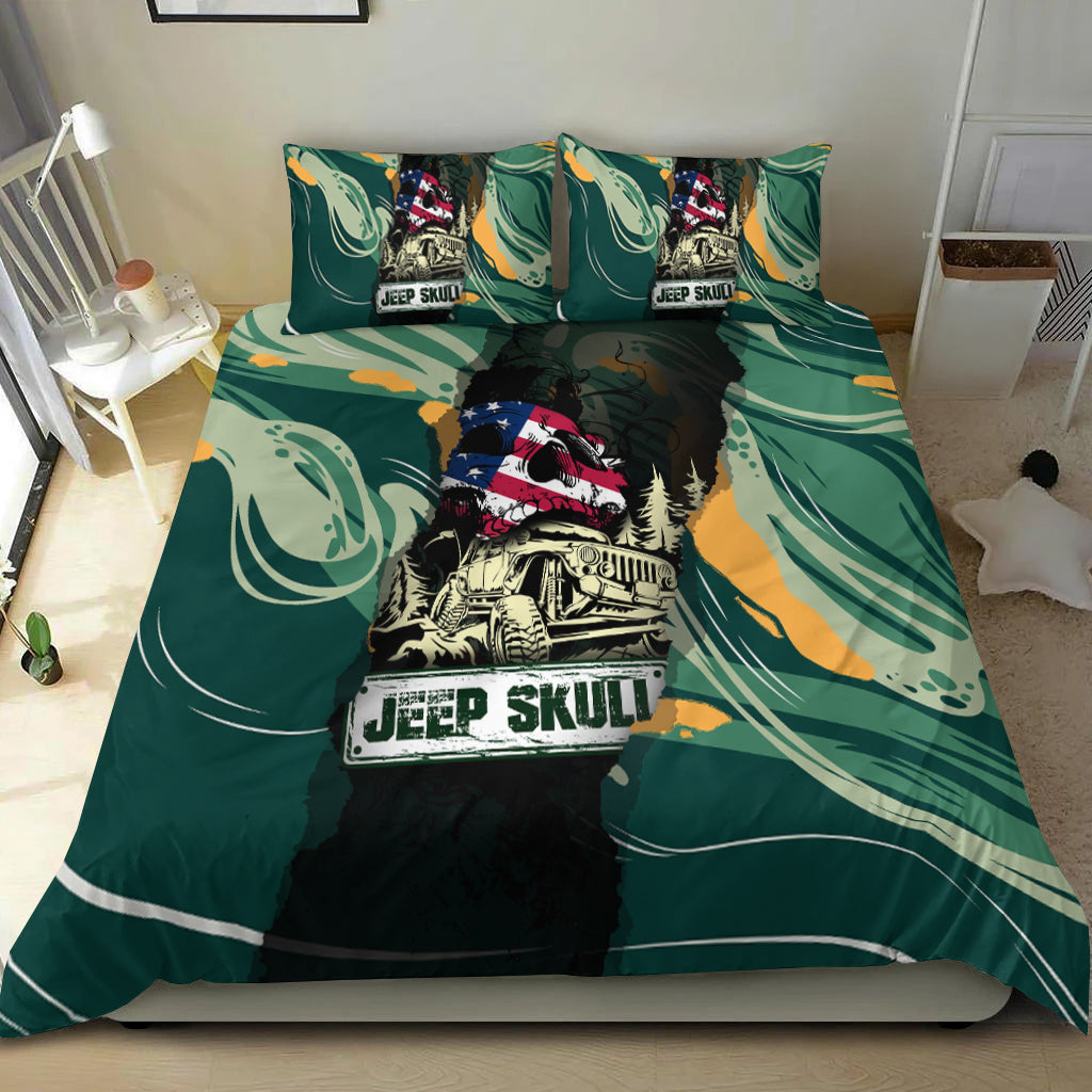 Jeep Skull Abstract Art Bedding Set