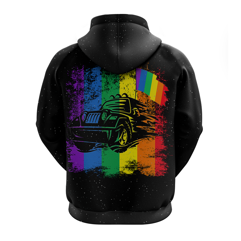 Jeep Skull LGBT Galaxy Hoodie - LT12