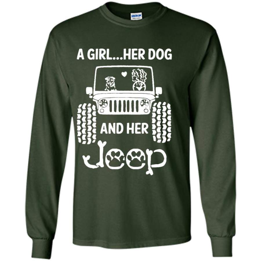 a-girl-her-dog-and-her-jeep-b-gildan-long-sleeve-shirt