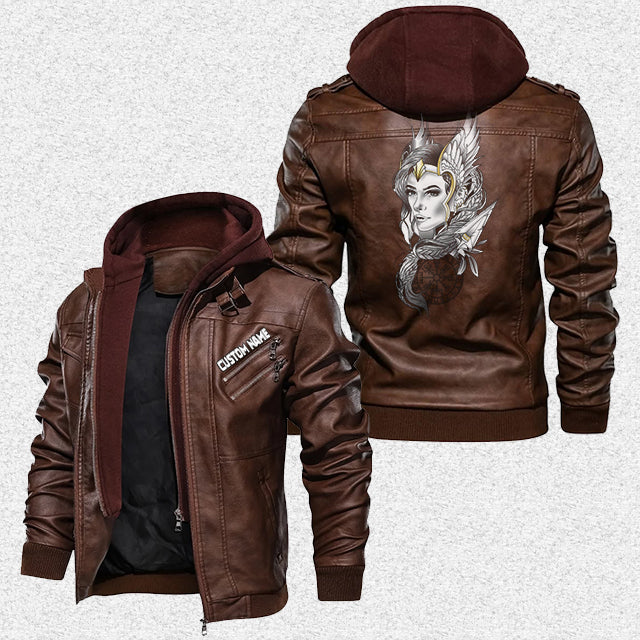 custom-personalised-viking-leather-jacket-beautiful-shaman-girl-with-angel-wings