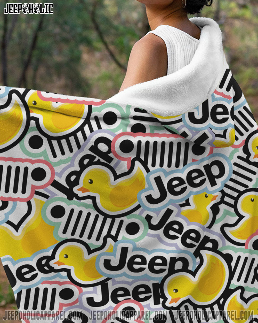 Jeep Duck Sherpa Blanket Hoodie