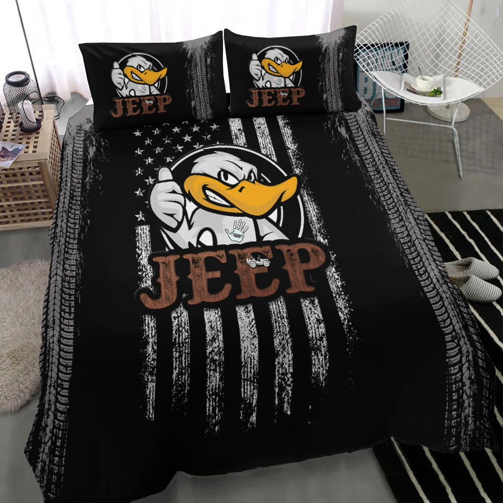 Duck duck Jeeps Unique Flag Bedding Set - LT12