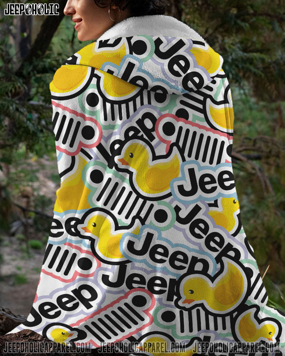 Jeep Duck Sherpa Blanket Hoodie