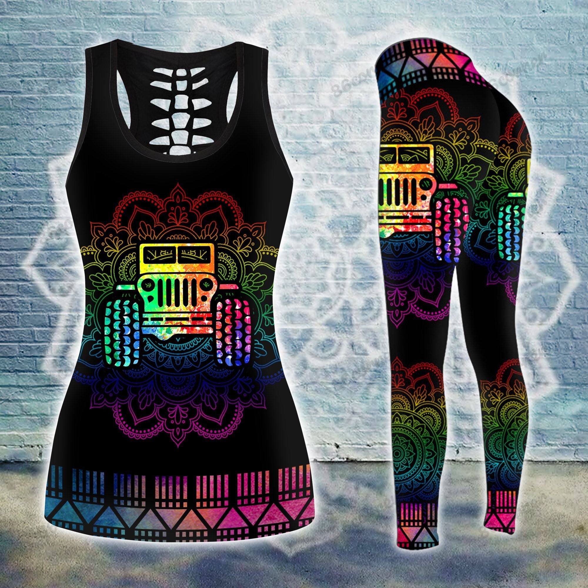 jeep-mandala-rainbow-legging-and-hoodie-set