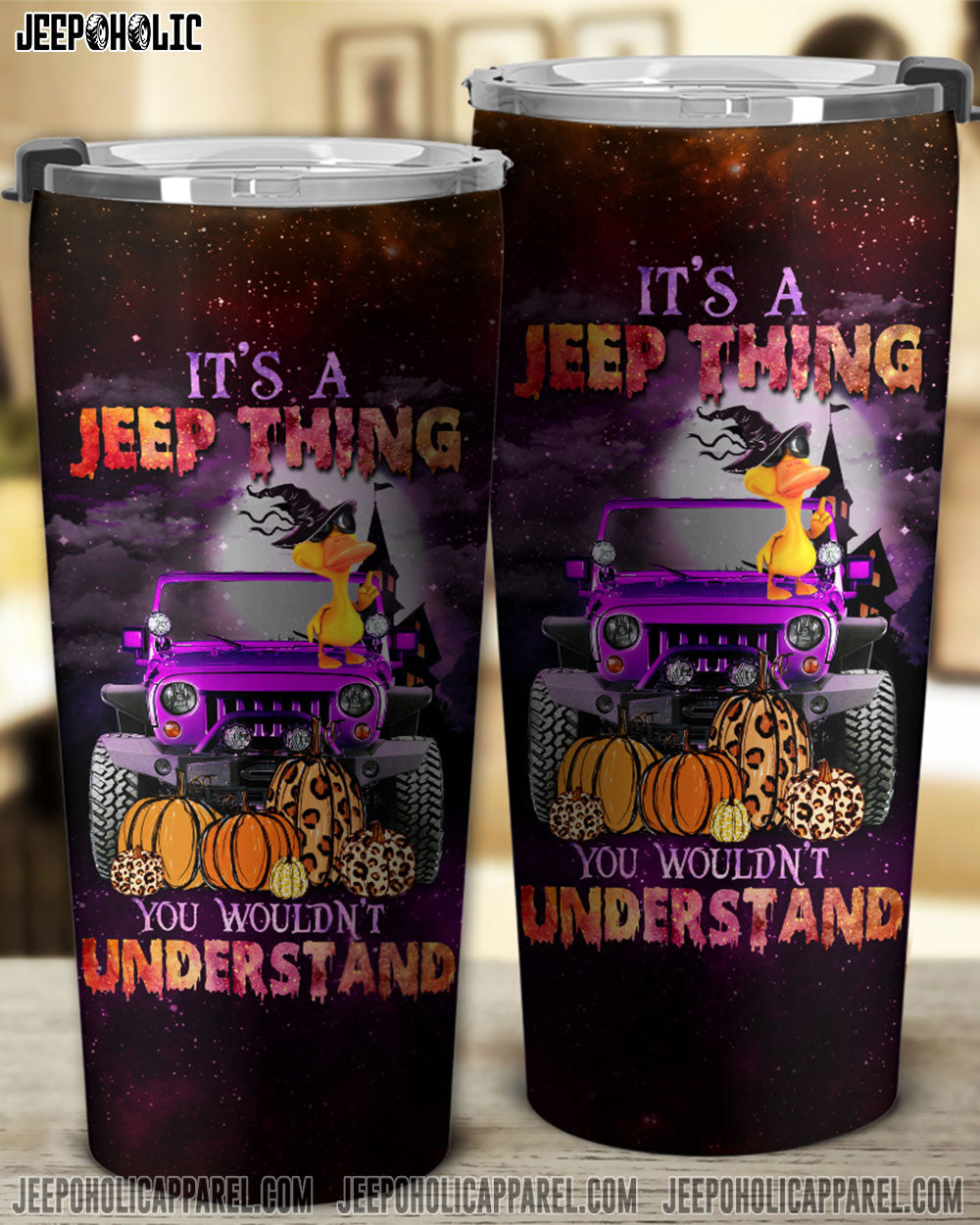 It's A Jeep Thing Duck Halloween Tumbler