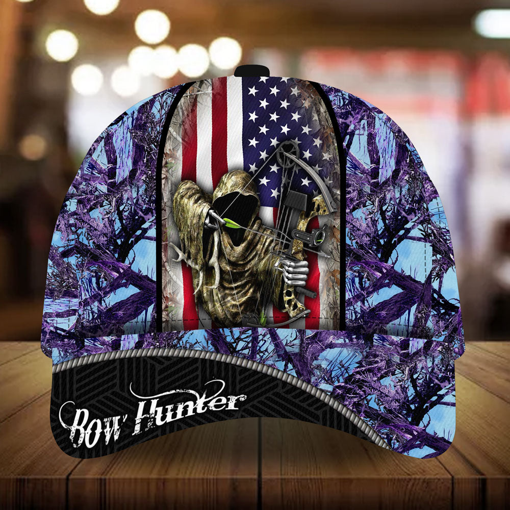 american-flag-bow-hunter-hunting-hats-multicolored-high-quailty-3d-printed